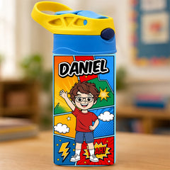 Custom Kids Insulated Water Bottle - Personalized Back To School Gifts For Kids - Bright Minds Shine