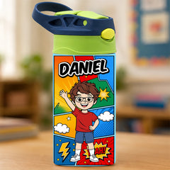 Custom Kids Insulated Water Bottle - Personalized Back To School Gifts For Kids - Bright Minds Shine