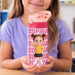 Custom Kids Insulated Water Bottle - Personalized Back To School Gifts For Kids - Ready For Adventure