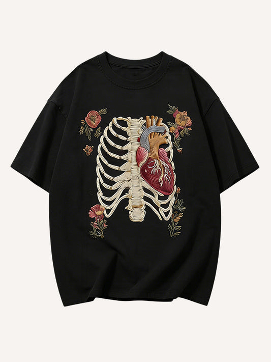 3D Stereo HD Skull Print Short Sleeve