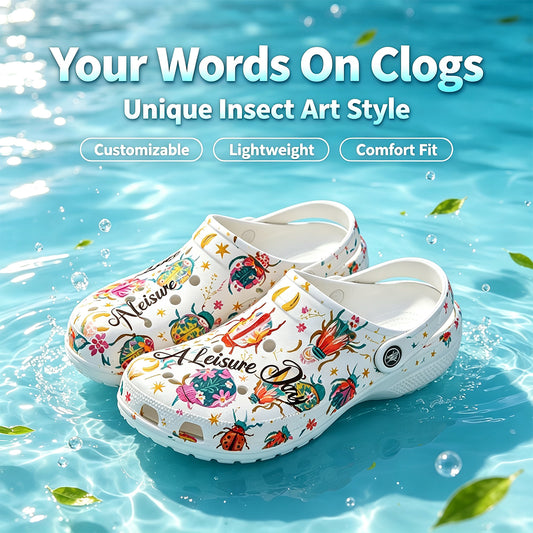 Personalized custom-made picture couple sandals, insect-print casual shoes