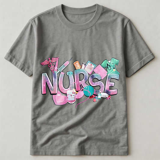 Trendy Nurse Graphic Tee Perfect For Casual Daily Wear