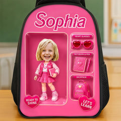 Custom Photo Kids Front Printed Backpack - Personalized Back To School Gifts For Kids - Born To Stand Out