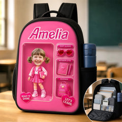 Custom Photo Kids Front Printed Backpack - Personalized Back To School Gifts For Kids - Born To Stand Out