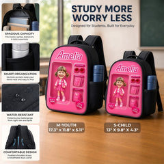 Custom Photo Kids Front Printed Backpack - Personalized Back To School Gifts For Kids - Born To Stand Out