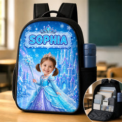 Custom Photo Kids Front Printed Backpack - Personalized Back To School Gifts For Kids - Believe In Your Magic