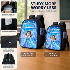 Custom Photo Kids Front Printed Backpack - Personalized Back To School Gifts For Kids - Believe In Your Magic