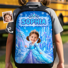 Custom Photo Kids Front Printed Backpack - Personalized Back To School Gifts For Kids - Believe In Your Magic