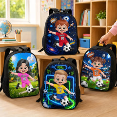 Custom Kids Front Printed Backpack - Personalized Back To School Gifts For Kids - Kick Dream Repeat