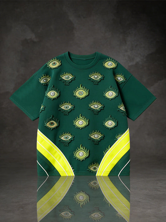 All-Seeing Eye Pattern Graphic T-Shirt