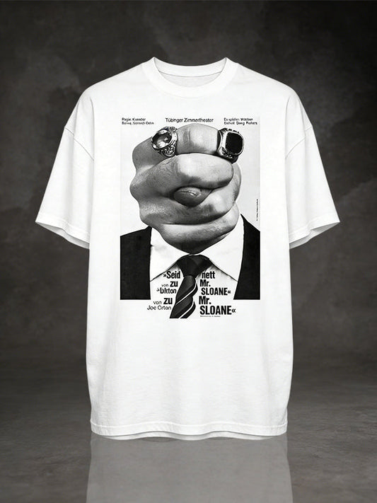 Vintage Mobster Fist & Suit Graphic T-Shirt