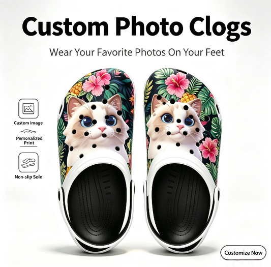 Customizable summer print slip-on shoes - Personalized photo - A gift for your friends or pets