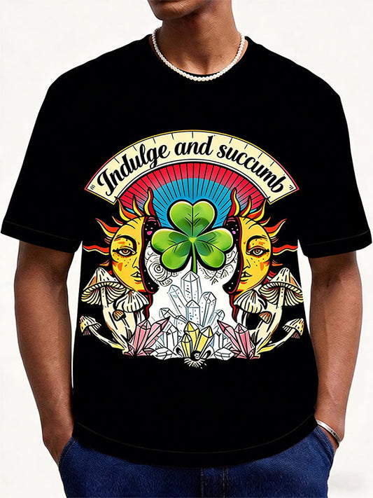 Turns out every day the sun hides luck inside. Printed Short Sleeve