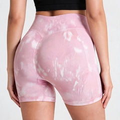 Customized handprint personalized text - Thigh-raising high-waist yoga shorts