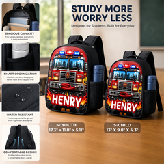Custom Kids Front Printed Backpack - Personalized Back To School Gifts For Kids - Ready To Roll