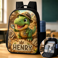 Custom Kids Front Printed Backpack - Personalized Back To School Gifts For Kids - Roar And Learn