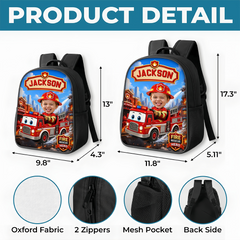 Custom Photo Kids Front Printed Backpack - Personalized Back To School Gifts For Kids - Little Hero Big Dreams