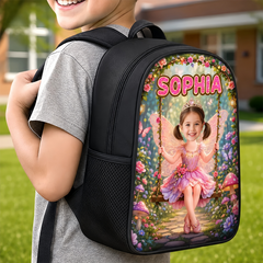 Custom Photo Kids Front Printed Backpack - Personalized Back To School Gifts For Kids - Every Day Is A Fairytale