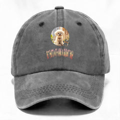 Custom Pet Photo with name in Gradient Finish Cap
