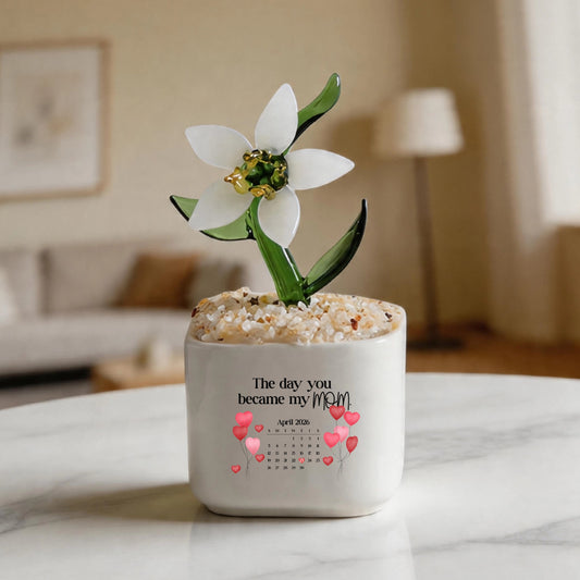 Crystal Glass Daffodil Ornament