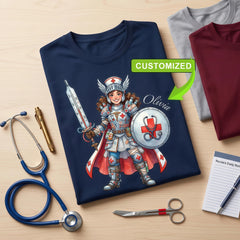 Warrior Nurse Knight Graphic T-Shirt
