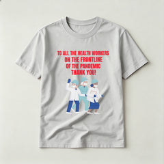Fashion nurse lifestyle graffiti pattern white short-sleeved shirt