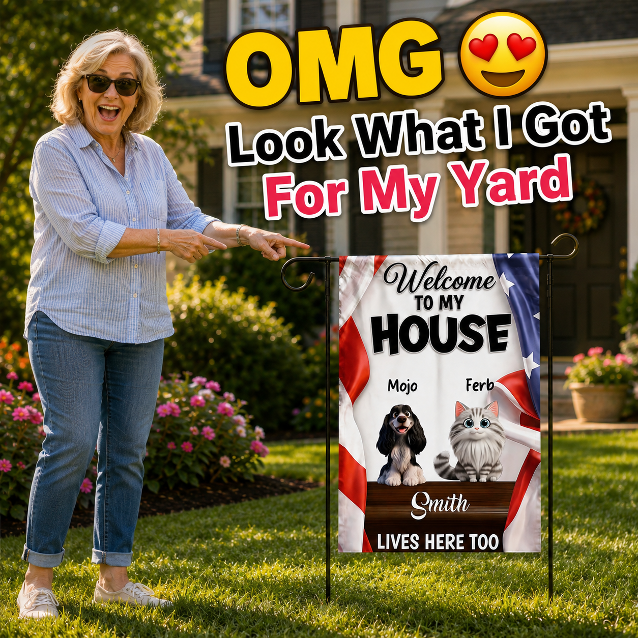 Custom Pet Flag - Personalized America 250th Anniversary Gifts-Proud Patriotic Paws