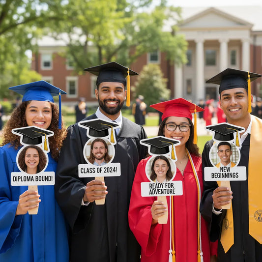 Custom Vintage Photo Graduation Gift - Personalized Graduation Fan