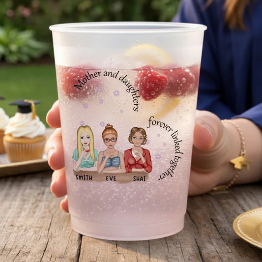 Custom Mother and daughters forever linked together Plastic Cups