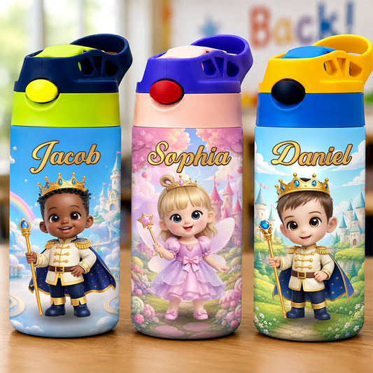 Custom Photo Kids Insulated Water Bottle - Personalized Back To School Gifts For Kids - Magic Starts Here
