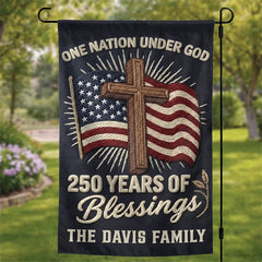 Custom Flag - Personalized America 250th Anniversary Gifts For Mom, Dad, Brother, Sister, Kids - Stars Shine With Pride