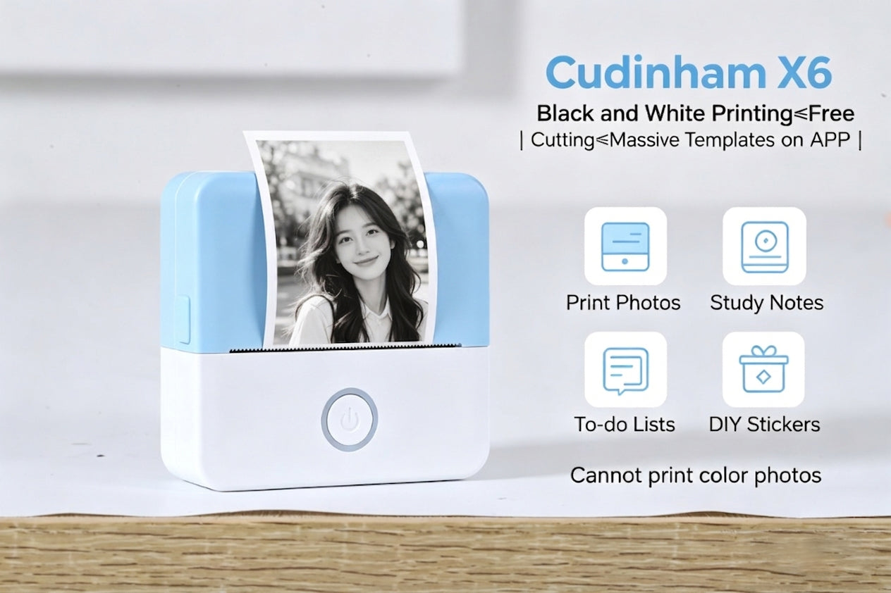 Cudinham Branded Retro Gaming Mini Printer | Personalized Gifts & Portable Inkless Printers