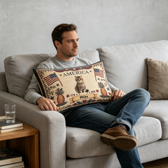 Customized throw pillow covers, home decoration designs, suitable for occasions such as celebrations, anniversaries, Labor Day, and throughout the year to showcase patriotic sentiments.