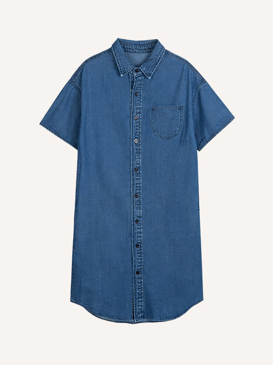 2026 New Plus Size Breathable Denim Dress