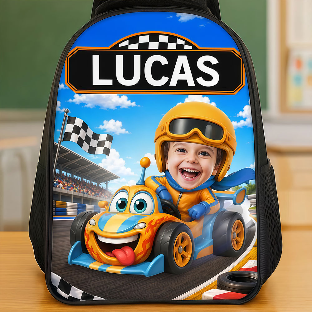 Custom Photo Kids Front Printed Backpack - Personalized Back To School Gifts For Kids - Cruising Into Fun