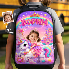 Custom Photo Kids Front Printed Backpack - Personalized Back To School Gifts For Kids - Always Sparkle And Shine