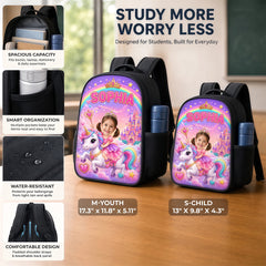 Custom Photo Kids Front Printed Backpack - Personalized Back To School Gifts For Kids - Always Sparkle And Shine