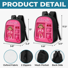 Custom Photo Kids Front Printed Backpack - Personalized Back To School Gifts For Kids - Born To Stand Out
