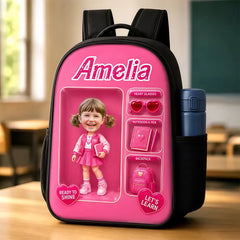 Custom Photo Kids Front Printed Backpack - Personalized Back To School Gifts For Kids - Born To Stand Out