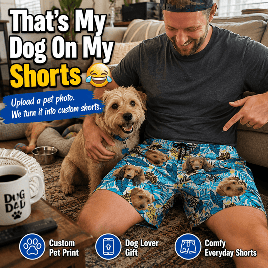 Custom Photo Face Tropical Shorts – Personalized Pet or People Print