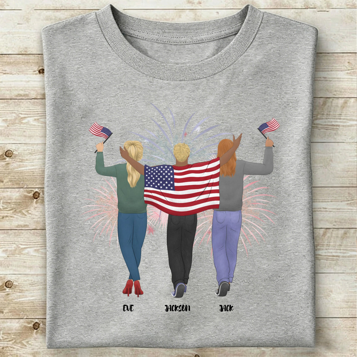Custom A Proud Family on American Independence Day T-shirts