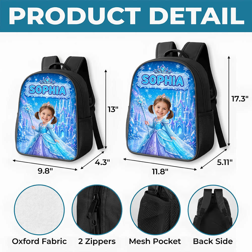 Custom Photo Kids Front Printed Backpack - Personalized Back To School Gifts For Kids - Believe In Your Magic