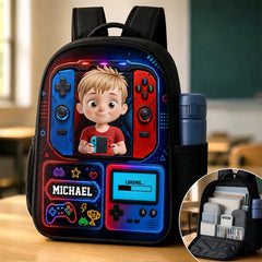 Custom Kids Front Printed Backpack - Personalized Back To School Gifts For Kids - Play Learn Win