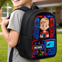 Custom Kids Front Printed Backpack - Personalized Back To School Gifts For Kids - Play Learn Win