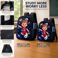 Custom Kids Front Printed Backpack - Personalized Back To School Gifts For Kids - Kick Dream Repeat