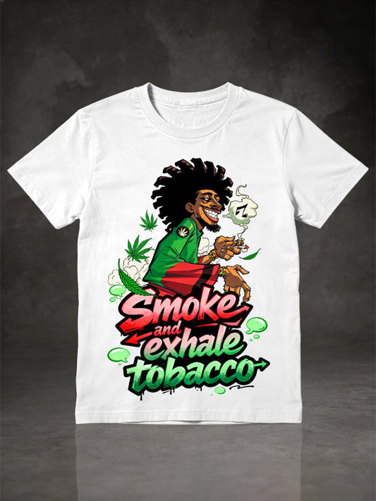Vintage Reggae Smoke and exhale tobacco Graphic T-Shirt