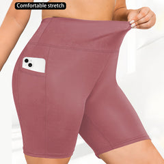 Extra-large size yoga shorts - Customized handprint with personalized text