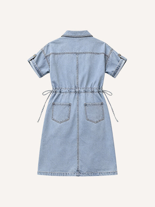 2026 New Lapel Washed Dress