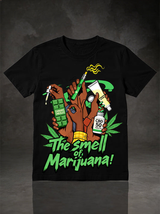 Vintage The Smell of Tobacco Smoking Hands Graphic T-Shirt