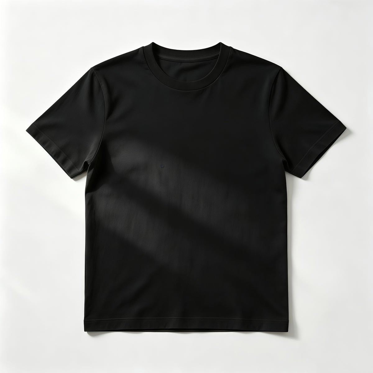 Customizable Blank Black T-Shirt for Photo & Text Printing
